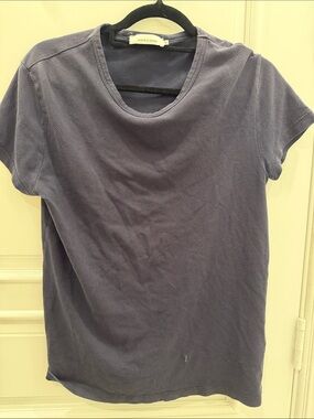 SAMSOE Navy Short Sleeve Crewneck Tee